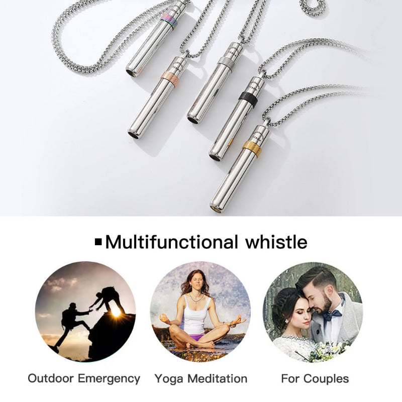 528Hz Rotating Breathing Necklace – Stainless Steel Meditation Pendant for Relaxation