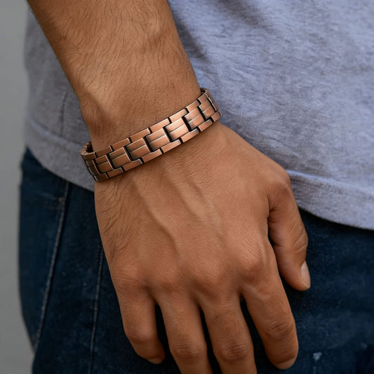 Men’s Retro Copper Magnetic Bracelet