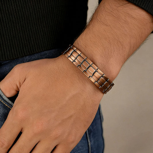Men’s Retro Copper Magnetic Bracelet