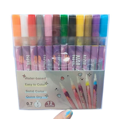 12 Colors Nail Art Pen Set