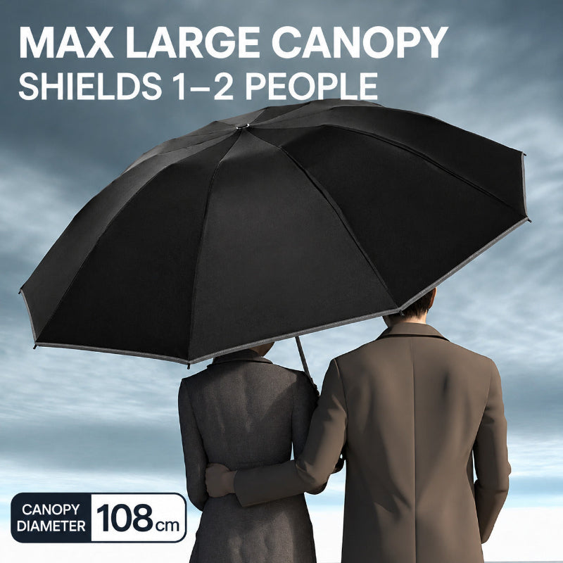 Auto-Open Reflective Umbrella | UPF50+ Sun & Rain Protection
